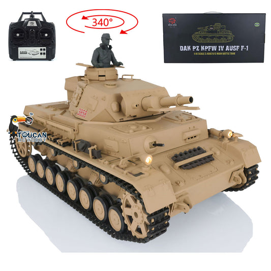 2.4G Henglong 1/16 Snow 7.0 Plastic German Panzer IV F RTR RC Tank Model 3858 Infrared Combating System Metal Barrel BB Unit