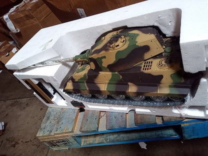 US Stock Second Hand Used Henglong 1/16 Radio Control Tank German King Tiger BB shooting Infrared Tiger II Metal Tracks