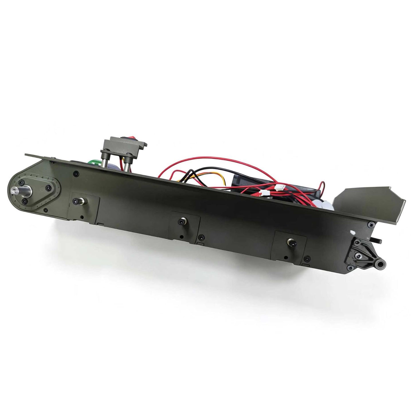Metal Chassis Smoke Unit Gearbox Power Blue Motor Speaker Switch for Henglong 1/16 RC Battle Tank 3898 USA M4A3 Sherman Model