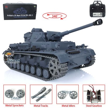 2.4G Henglong 1/16 Snow 7.0 Upgraded Panzer IV F2 RTR RC Tank 3859 Metal Tracks Sprocket Wheels Barrel Infrared Combating System