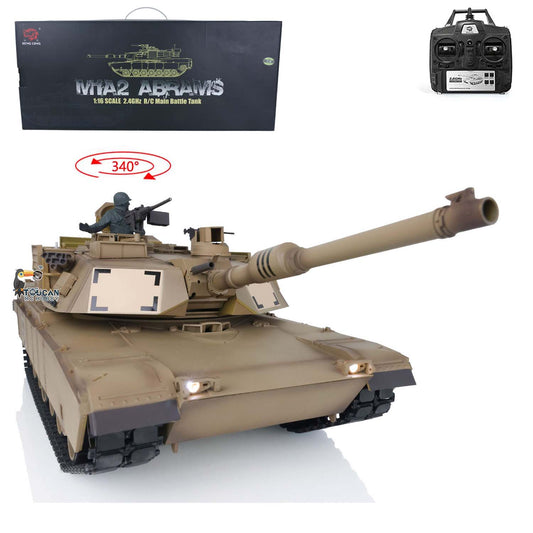 US Stock Second-Hand Used 2.4Ghz Henglong 1/16 Scale 7.0 Plastic Ver M1A2 Abrams RTR RC Tank 3918 Model Radio Control Panzer DIY