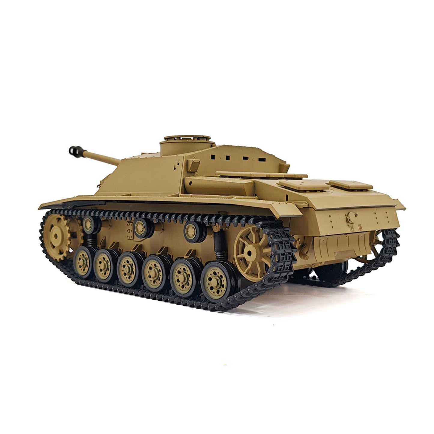 2.4G Henglong 1/16 7.0 Plastic German Stug III RTR RC Tank Model 3868 BB IR Steel Gearbox 1800MAH Battery Radio Sound Lights