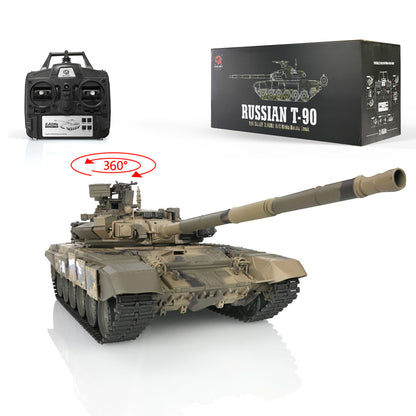 IN Stock Henglong 1/16 7.0 Plastic Russia T90 RTR RC Tank 3938 360 Degree Turret Smoke Sound Light BB Infrared Combat Option Red Eyes