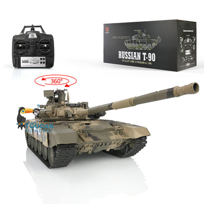Henglong 1/16 7.0 Plastic Russia T90 RTR RC Tank Remote Control Military 3938 360 Degree Turret Smoke Sound Light BB Infrared Combating Option Red Eyes