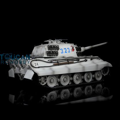 Henglong 1/16 7.0 3888A Customized King Tiger Barrel Recoil RC Tank Metal Tracks Road Wheels Barrel 360 Degree Turret Rotation