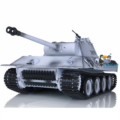 Henglong 1/16 Snow 7.0 Customized Panther RTR RC Tank 3819 Metal Tracks Wheels 360 Degree Turret Rotation Infrared Combating System