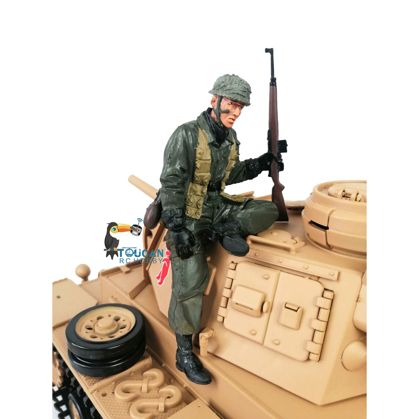 1/16 Soldier American German Russian Male Female Telescope Side Sitting Uniform For Remote Control Military Tank Model Parts