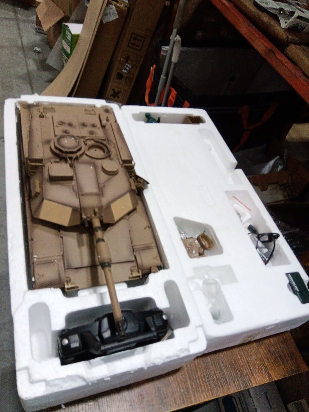 Fast Free Shipping Second Hand US Stock Henglong 1/16 Scale 7.0 Customize Abrams RC Tank 3918 360 Degrees Turret Barrel Recoil