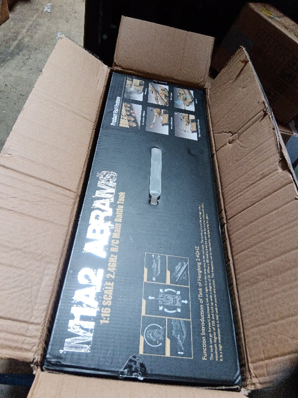 Fast Free Shipping Second Hand US Stock Henglong 1/16 7.0 Abrams RTR RC Tank 3918 360 Degree Turret Barrel Recoil Metal Track