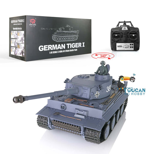 Fast Free Shipping for EU Henglong 1/16 Scale Plastic 7.0 2.4Ghz Version German Tiger I RTR RC Tank 3818 Model 340 Degree Rotation