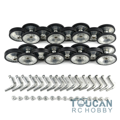Metal Tracks Sprockets Road Wheels Idlers Guard Plate For Henglong DIY 1/16 RC Tank Vehicle Model 3869/3879 Upgraded Parts