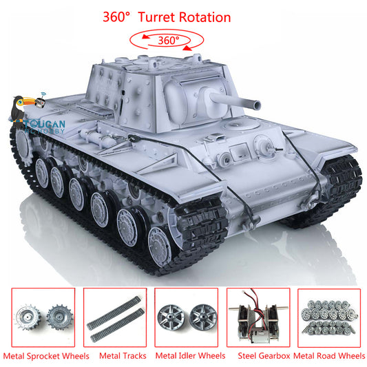 2.4G Henglong 1/16 7.0 Soviet KV-1 RTR RC Tank 3878 Infrared Combating System Metal Tracks Wheels 360 Degree Turret Rotation