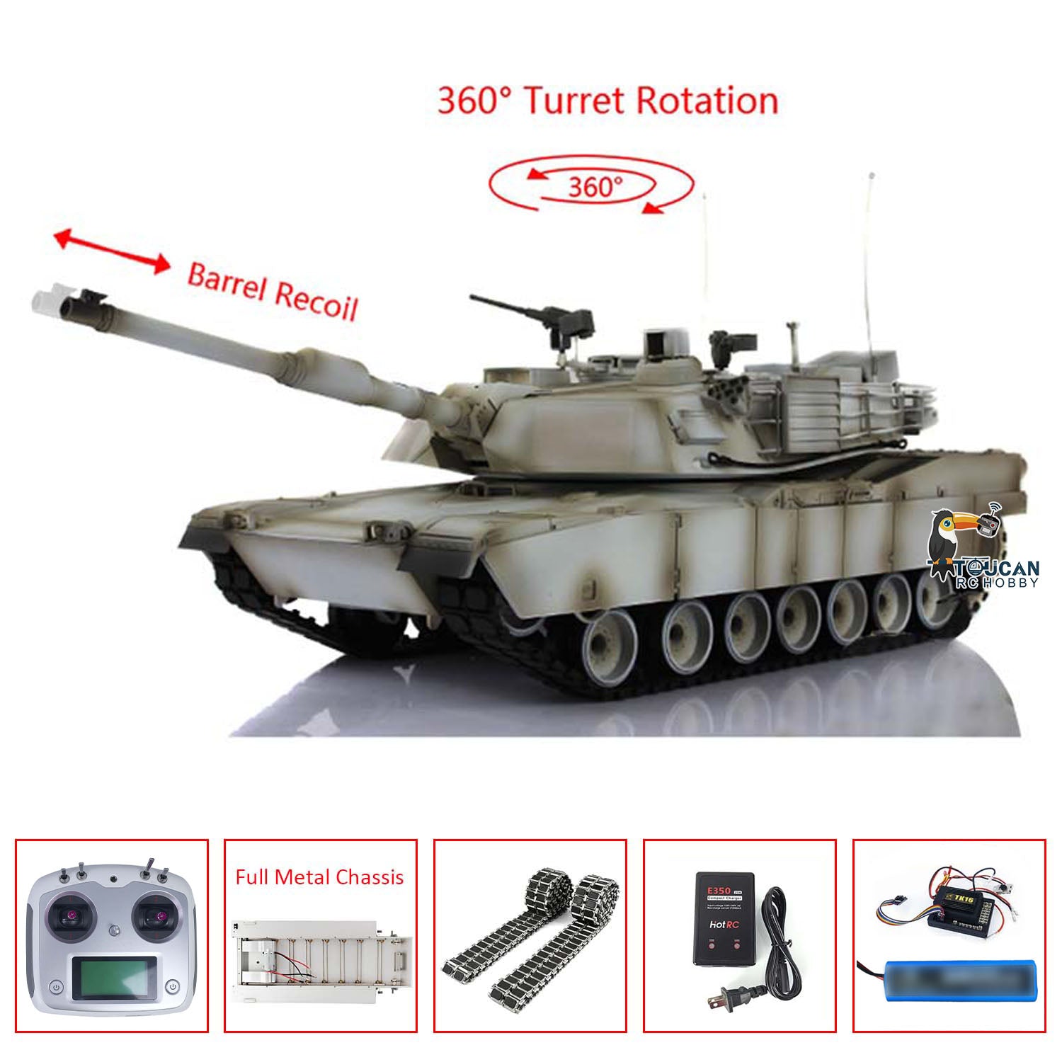 IN Stock Heng Long 1/16 Full Metal Chassis Assembled RC Tank 3918