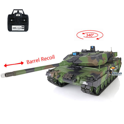 Henglong 1/16 TK7.0 Plastic USA M1A2 Abrams 3918 German Leopard2A6 3889 RTR RC Tank BB Infrared Combat Smoke Barrel Recoil Sound Light System