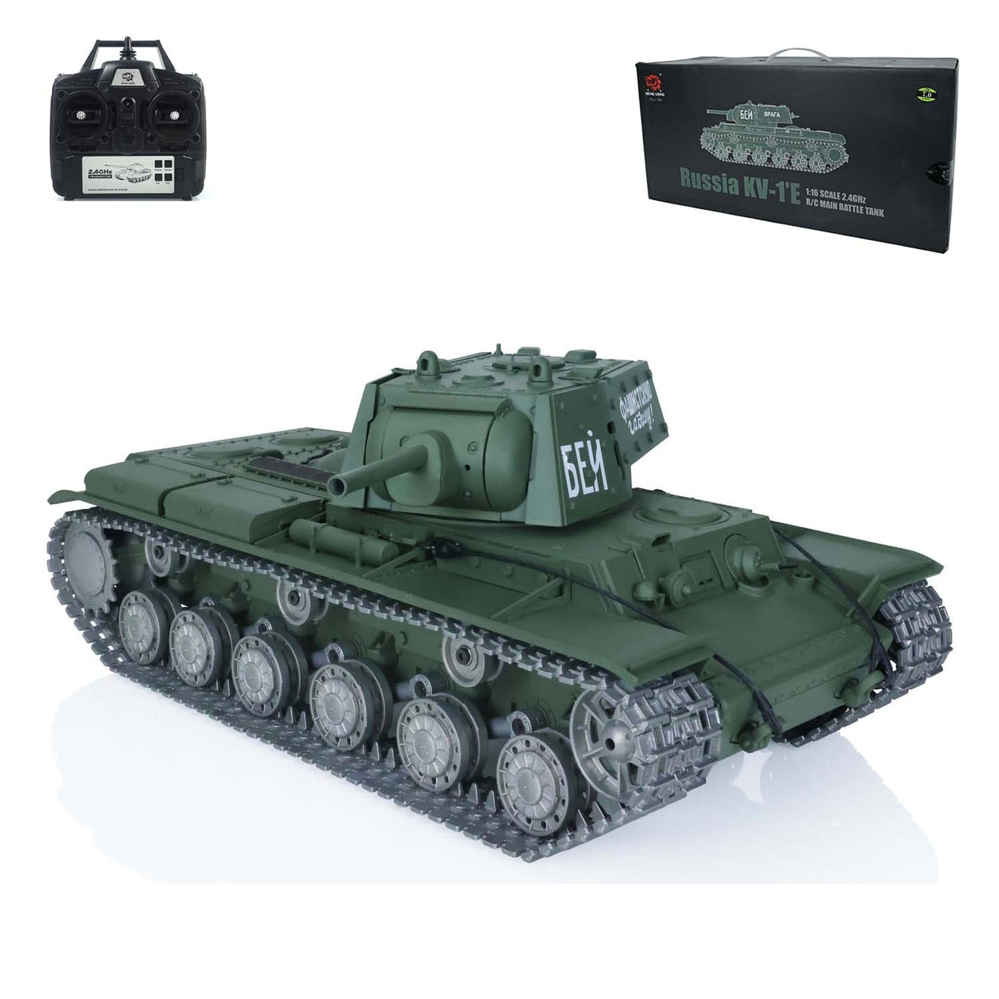 Heng Long TK7.0 1/16 T72 3939 Soviet Union KV-1 3878 RC Tank FPV 360 Degree Turret BB IR Metal Barrel Tracks Drive Idler Road Wheels