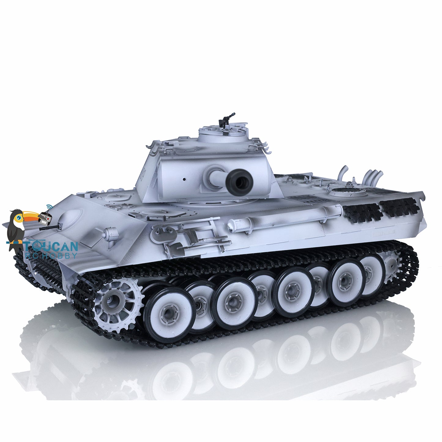 Henglong 1/16 Snow 7.0 Customized Panther RTR RC Tank 3819 Metal Tracks Wheels 360 Degree Turret Rotation Infrared Combating System