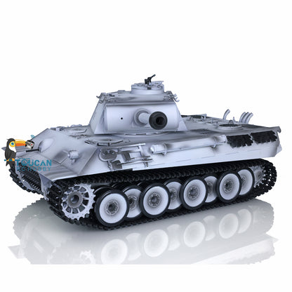 Henglong 1/16 Snow 7.0 Customized Panther RTR RC Tank 3819 Metal Tracks Wheels 360 Degree Turret Rotation Infrared Combating System
