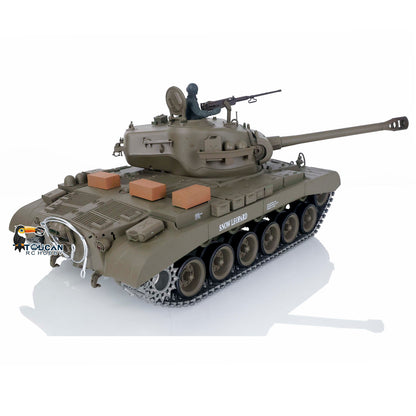 2.4G Henglong 1/16 Snow 7.0 Upgraded M26 Pershing RTR RC Tank Radio Control Vehicle 3838 Metal Tracks Sprocket Wheels Infrared Combating System