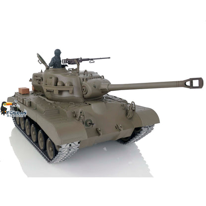 2.4G Henglong 1/16 Snow 7.0 Upgraded M26 Pershing RTR RC Tank Radio Control Vehicle 3838 Metal Tracks Sprocket Wheels Infrared Combating System