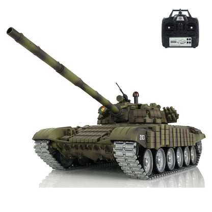 Henglong 7.0 1/16 3939 Russian T72 RTR RC Tank BB IR Smoke 360 Degree Turret Metal Tracks Road Drive Idler Wheel Gearbox Tracks