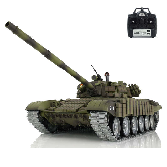 US Stock Henglong 1/16 7.0 T72 3939 RTR RC Tank Model 360 Degree Turret BB IR Smoke Metal Tracks Drive Idlers Wheels Gearbox