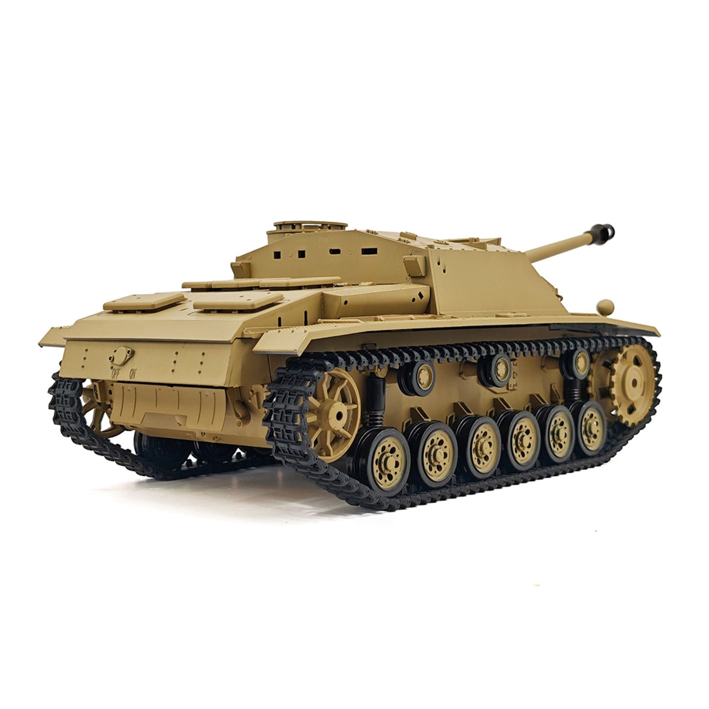 2.4G Henglong 1/16 7.0 Plastic German Stug III RTR RC Tank Model 3868 BB IR Steel Gearbox 1800MAH Battery Radio Sound Lights