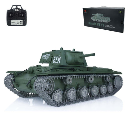 Henglong 1/16 7.0 3878 Soviet KV-1 RTR RC Tank FPV BB IR 360 Degree Turret Smoke Metal Barrel Drive Idlers Road Wheels Tracks Steel Gearbox