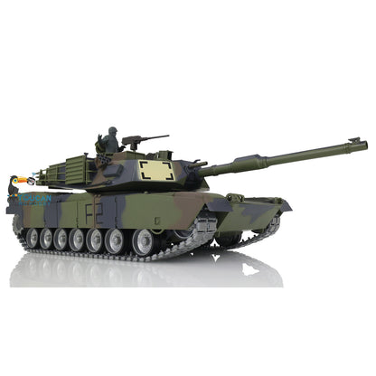 HengLong 3918 Assembled RC Tank Full Metal Chassis With Plastic Hull Leopard2A6 M1A2 Sound Main Board Telescopic Shooting
