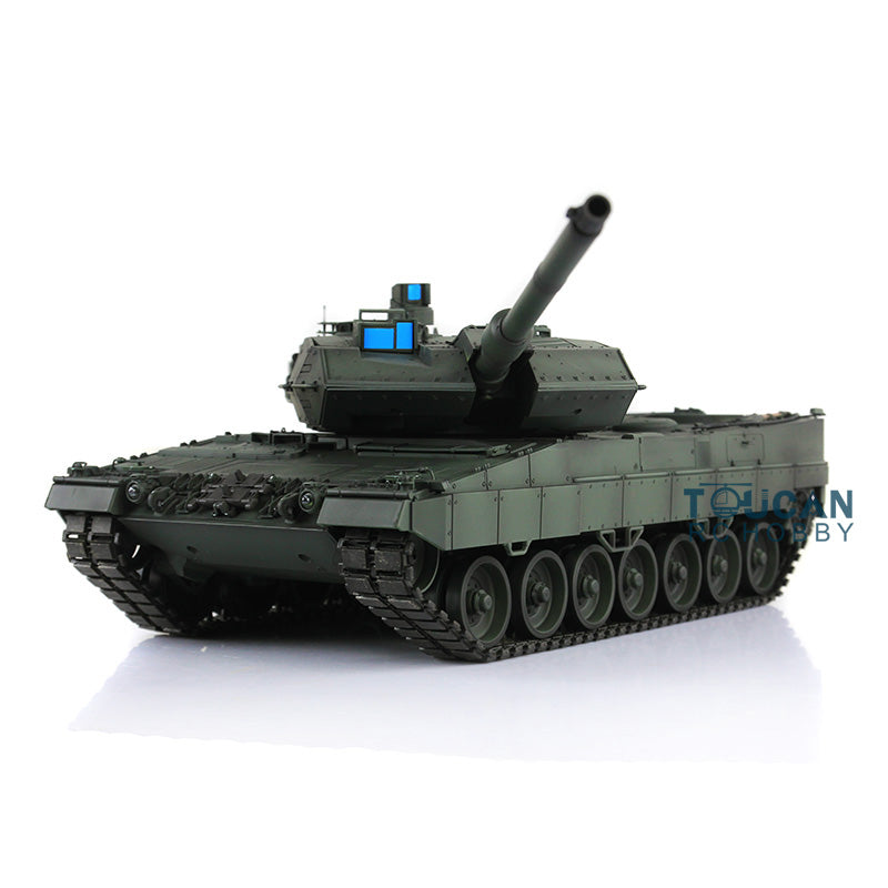 2.4Ghz Henglong 1/16 7.0 Plastic Ver Leopard2A6 RTR RC Tank Model 3889 BB IR Smoke 340 Degree Turret Light Sound Remote Control Military Model