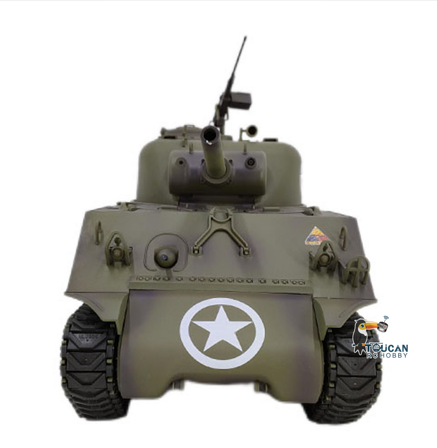 Henglong 1/16 Special Spray Painting TK7.0 Plastic 3898 USA M4A3 Sherman RTR RC Tank with BB IR Barrel Recoil Smoke Steel Gearbox
