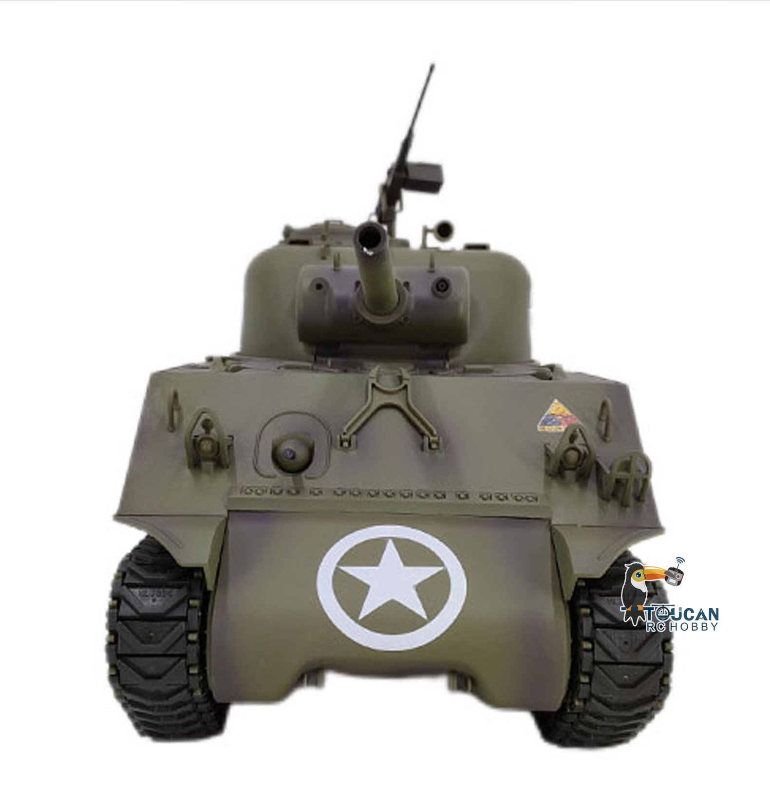 Henglong 1/16 Special Spray Painting TK7.0 Plastic 3898 USA M4A3 Sherman RTR RC Tank with BB IR Barrel Recoil Smoke Steel Gearbox