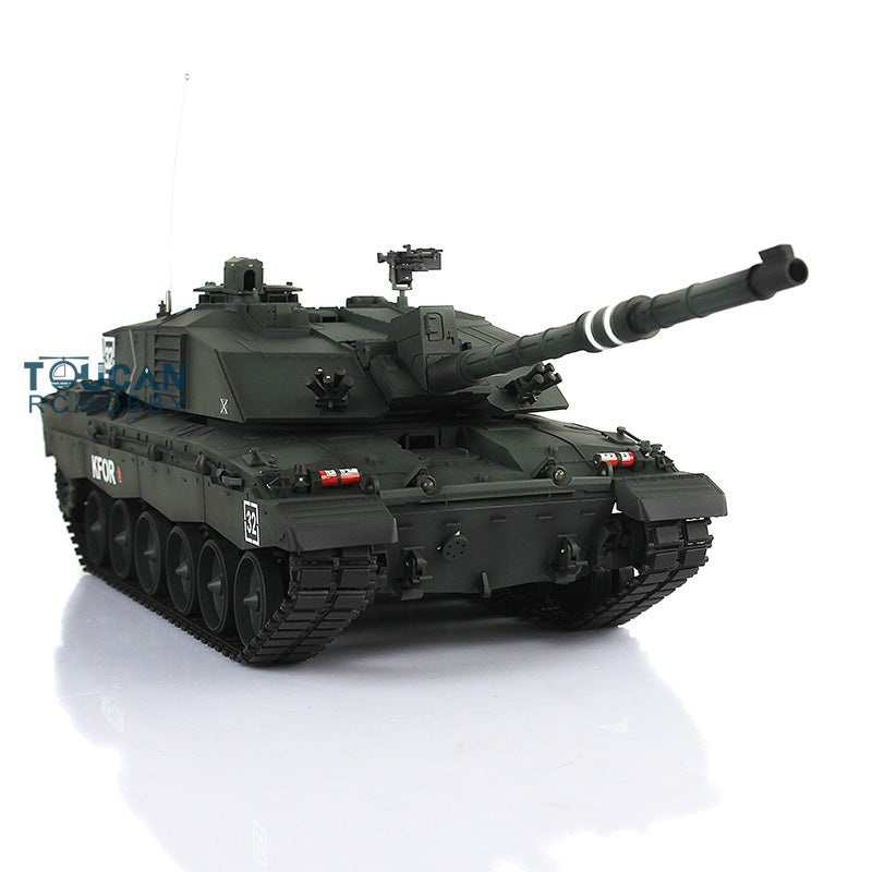 Henglong 1/16 Dark Green 7.0 Upgrade Challenger II RTR RC Tank 3908 Metal Tracks Sprocket Wheels Infrared Combating System