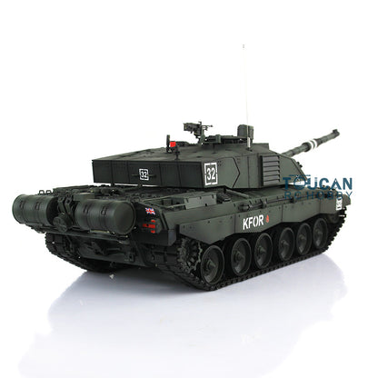 Henglong 1/16 TK7.0 Professional British Challenger II 3908 RTR RC Tank with 360 Degrees Turret BB IR Smoke Metal Tracks Sprockets Idlers Road Wheels Gearbox