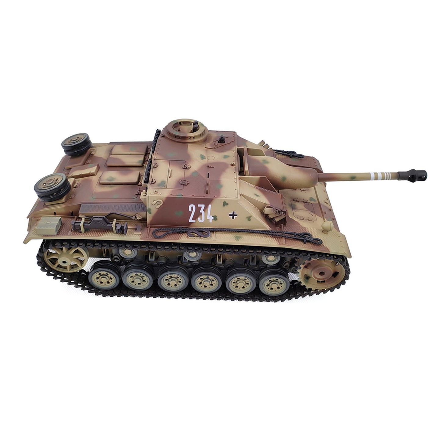 2.4G Henglong 1/16 7.0 Plastic German Stug III RTR RC Tank Model 3868 BB IR Steel Gearbox 1800MAH Battery Radio Sound Lights
