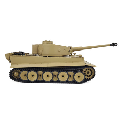 2.4Ghz Henglong 1/16 7.0 Plastic German Tiger I RTR RC Tank 3818 BB IR Barrel Recoil Steel Gearbox 320 Degree Rotating Turret