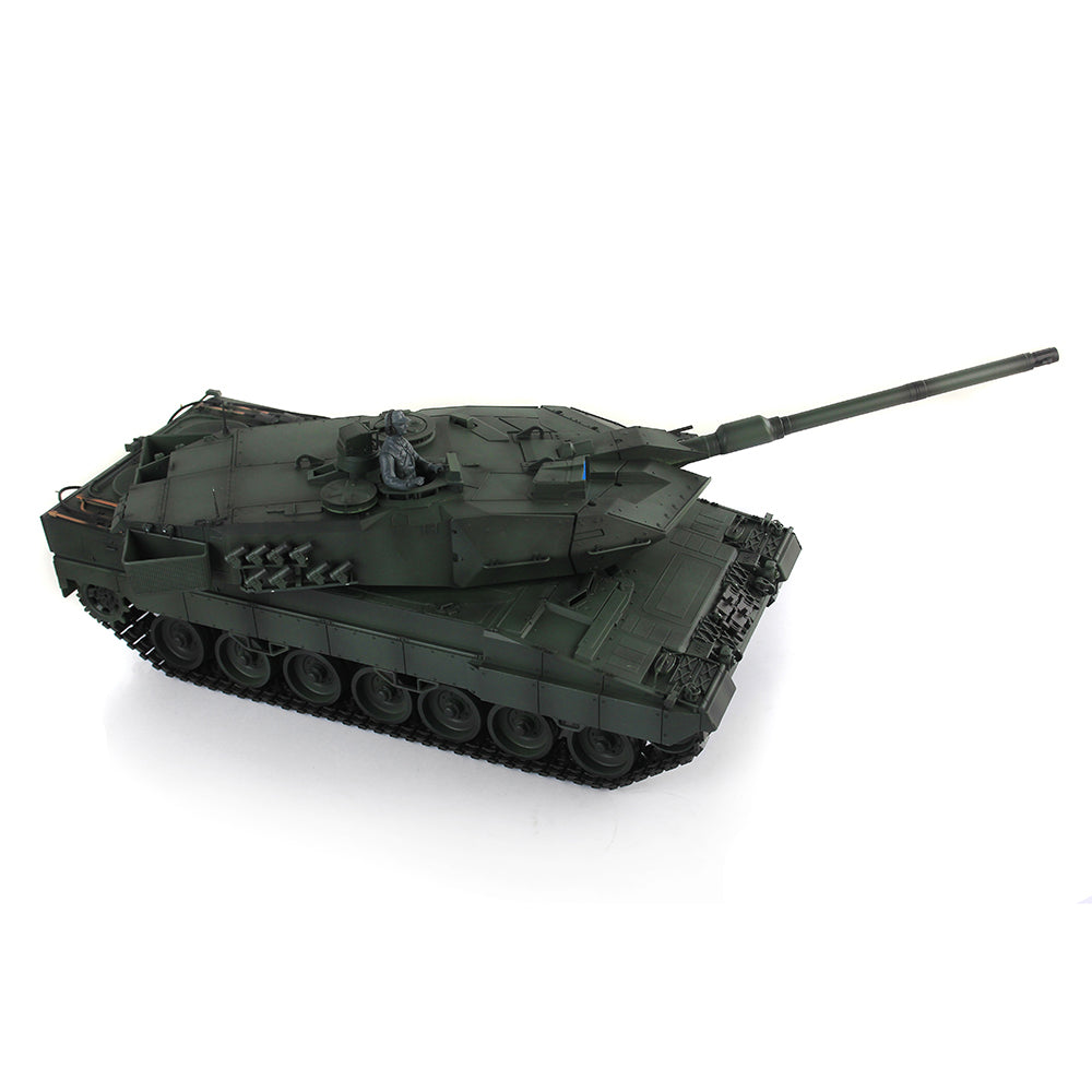 Henglong 1/16 7.0 Leopard2A6 RTR RC Tank Remote Control Military Model 3889 IR BB Smoke Barrel Recoil 360 Degree Turret Metal Tracks Wheels Gearbox