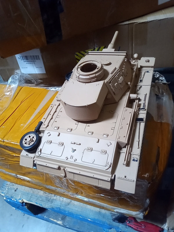 Second Hand US STOCK Henglong 1/16 7.0 Customized Panzer III H RTR RC Tank 3849 Metal Tracks Wheels