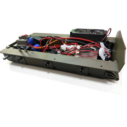 Metal Chassis Smoke Unit Gearbox Power Blue Motor Speaker Switch for Henglong 1/16 RC Battle Tank 3898 USA M4A3 Sherman Model