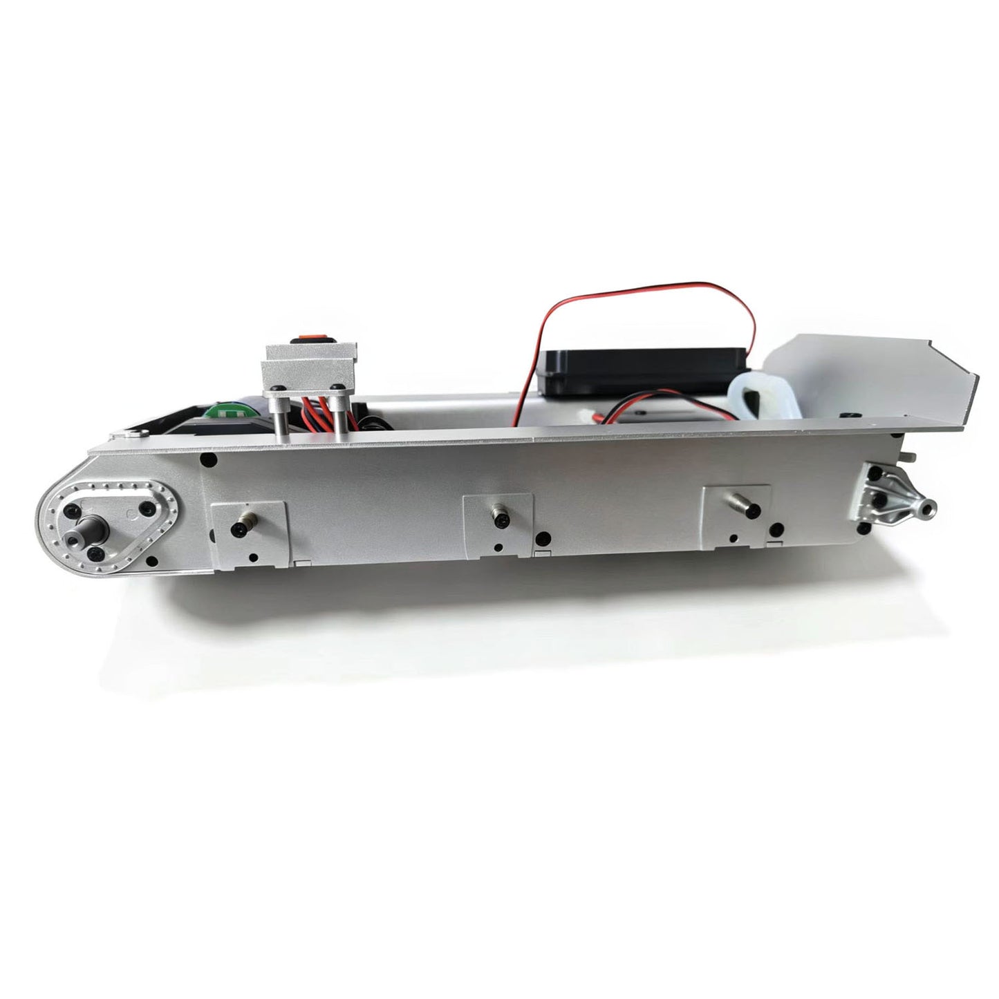Metal Chassis Smoke Unit Gearbox Power Blue Motor Speaker Switch for Henglong 1/16 RC Battle Tank 3898 USA M4A3 Sherman Model