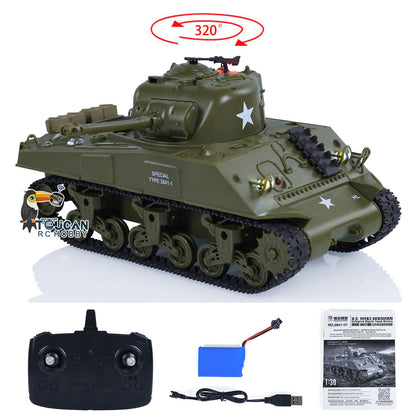 Heng Long 1/30 RC Plastic Tank Pershing 3838 M26 3898 M4A3 2.4G With Infrared Combating System Battle Tank Vehicle Model
