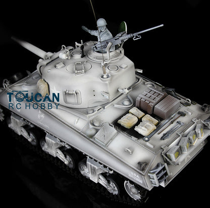 Henglong 1/16 Customized 7.0 M4A3 Sherman 3898 RTR RC Tank BB IR Smoke 360 Degree Turret Sound Light Metal Tracks Road Drive Idler Wheels