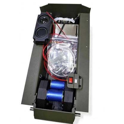 Metal Chassis Smoke Unit Gearbox Power Blue Motor Speaker Switch for Henglong 1/16 RC Battle Tank 3898 USA M4A3 Sherman Model