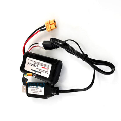 US Stock 2S 7.4V Battery 1800mah USB Charging Cable XT60 For HengLong 1/16 Remote Control Tank Armored Military Model 3818 3898 3918 3938 3958