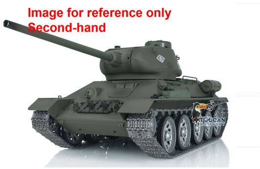 Fast Free Shipping Second Hand US Stock Henglong 1/16 7.0 Soviet T34-85 RC Tank 3909 360?? Metal Wheels Barrel Recoil