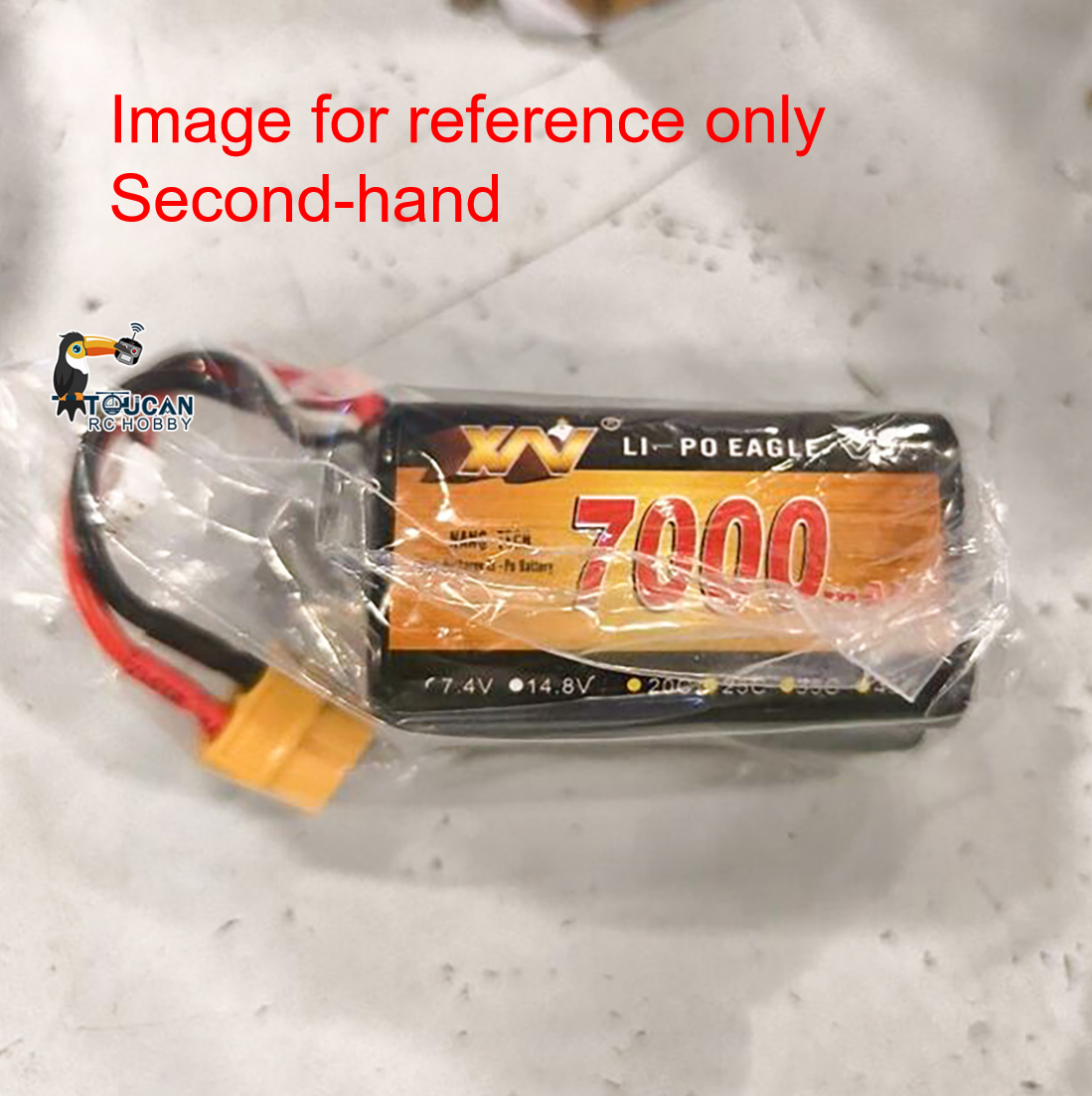 Fast Free Shipping Second Hand CA Stock 7.4V Li-polymer Battery 7000mAh for Heng Long 1/16 RC Tank T72 T90 Model