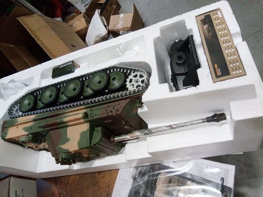 Fast Free Shipping Second Hand US Stock Henglong 1/16 Scale 7.0 Upgraded German Panther G 3879 RTR RC Tank BB IR Metal Tracks Gearbox Drive Idler Wheels Barrel