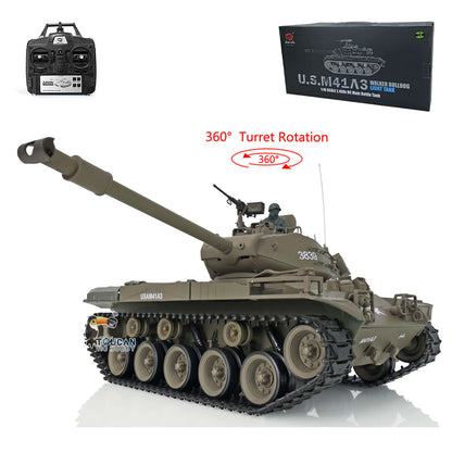 2.4Ghz Henglong 1/16 7.0 Plastic RTR RC Tank USA M26 Pershing 3838 /Walker Bulldog M41A3 3839 360 Degree Turret Rotation Infrared Combating System