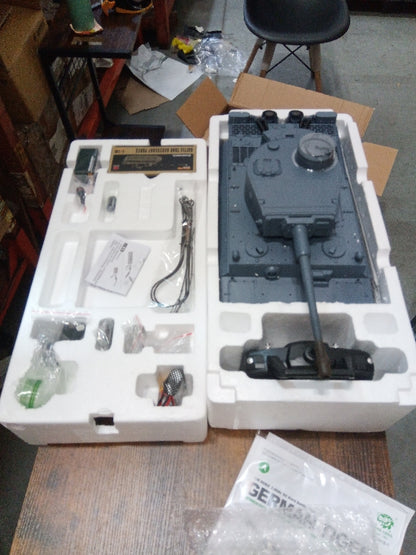 Fast Free Shipping Second Hand US Stock Henglong 1/16 7.0 Tiger I RTR RC Tank 3818 W/ Barrel Recoil Metal Tracks Wheels