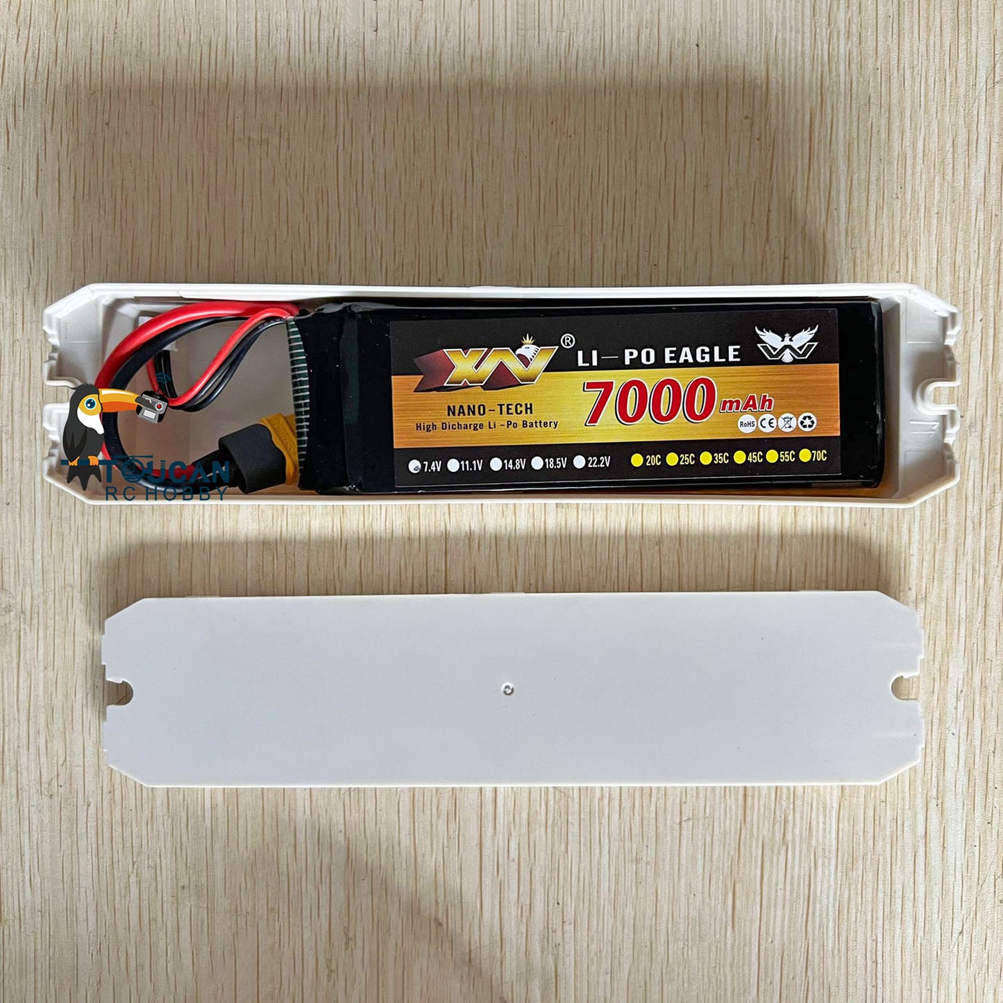 1/16 Henglong 7.4V 7000MAH Lipo Battery Model Tank Upgraded With XT60 Tamiya Charger Plug Electronic Parts For 3818/3819 RC Tank