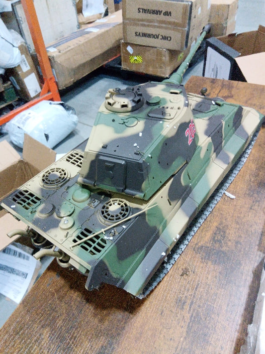 Fast Free Shipping Second Hand US Stock 2.4G Henglong 1/16 7.0 Upgraded German King Tiger RTR RC Tank 3888A Metal Tracks
